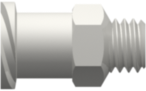 Female Luer Fitting Female Luer Thread Style to 10-32 UNF Thread, White Nylo