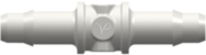 Tube to Tube Fitting Straight Through Tube Fitting with Barbs, 3/32 (2.4 mm) ID Tubing, White Nylon