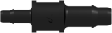 Tube to Tube Fitting Straight Through Reduction Tube Fitting with Barbs, 3/32 (2.4 mm) and 1/16 (1.6 mm) ID Tubing, Black Nylon