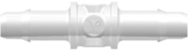 Tube to Tube Fitting Straight Through Tube Fitting with Barbs, 3/32 (2.4 mm) ID Tubing, Animal-Free Natural Polypropylene