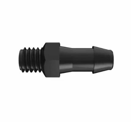 Adapter M6X1 Thread x 3/16 Barb Black Nylon