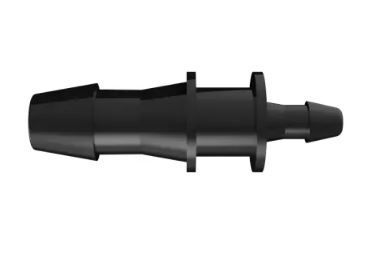 Reduction Coupler 3/16 ID x 3/32 ID in Black Nylon