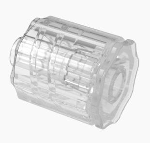 Rotating Luer Lock Plug and Nut Assembly in Polypropylene -Natural