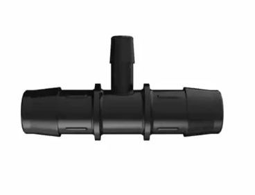 Black Nylon Reducer Tee 3/4 ID x 3/8 ID