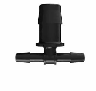 Reduction Tee 1/4 ID x 5/8 ID in Black Nylon