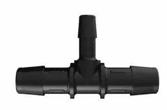 Reduction Tee 1/2 ID x 5/16ID in Black Nylon