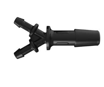 Reduction Y 1/8 x 1/4 ID in Black Nylon