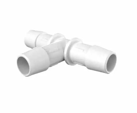 White Polypropylene Tee 1/2 Barb