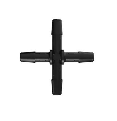 Cross 1/4 Barb in Black Nylon