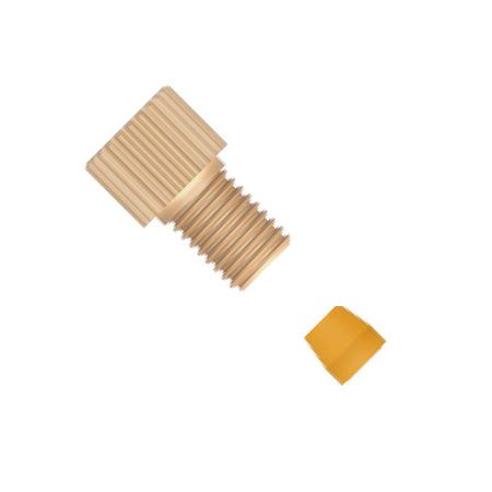 PEEK 1/4-28UNF Fitting Kurz - 2,5mm OD Ferrule Set