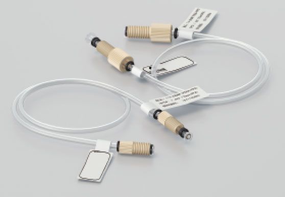 PEEK Flanged Fitting FEP Schlauchset 1,60 x 3,175 (ID x OD) - 0,2m