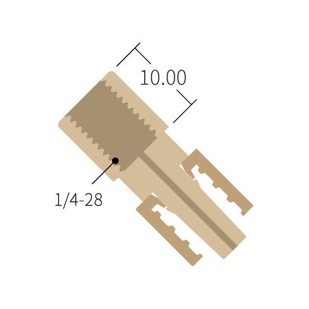 PEEK Luer Adapter männlich mit 1/4-28 UNF Innengewinde – 0,8mm Kanaldurchmesser