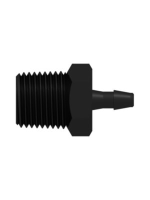 Threaded NPT Fitting 1/8-27 NPT Thread to Barb, 3/32