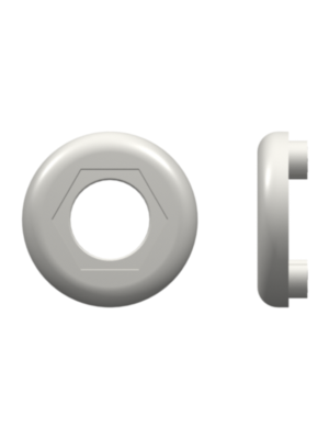 Other Fitting Color Coded Lock Ring (For use with FTLLB or FTLB panel mount fittings), White Nylon