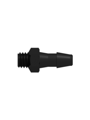 Threaded UNF Fitting 10-32 UNF Thread to Barb, 1/8