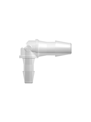 Tube to Tube Fitting Elbow Reduction Tube Fitting with Barbs, 1/8