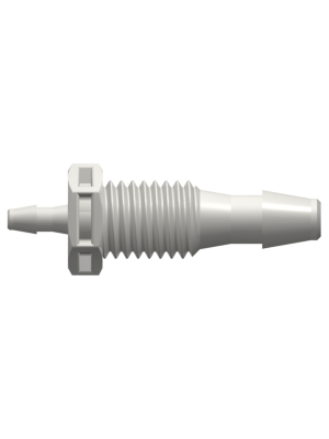 Tube to Tube Fitting Panel Mount Reduction Connector 1/4-28 UNF to Barbs, 1/8