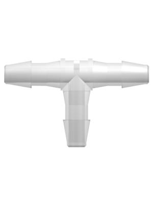 Tube to Tube Fitting Tee Tube Fitting with Barbs, 1/8