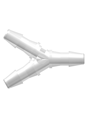 Tube to Tube Fitting Y Tube Fitting with Barbs, 1/8