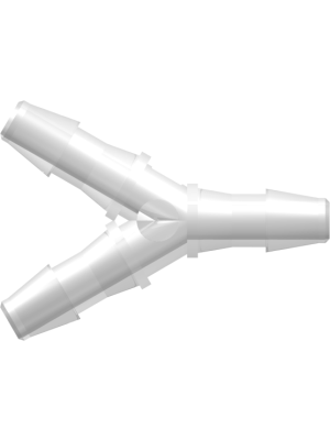 Tube to Tube Fitting Y Connector with Barbs, 1/4