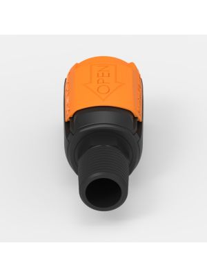 Gewinde-Schnellkupplung Large (1), weiblich, mit Ventil, 1/2