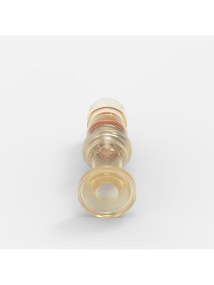 Sanitary Flange-Schnellkupplung Medium (2), männlich, mit Ventil, 3/4