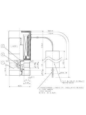 3-Wege mediengetrenntes Magnetventil - Ventilkörper, Dichtung aus PFA, 2 bar, M6