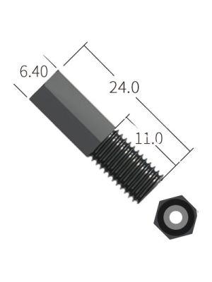 Verdrehsicherer 1/4-28UNF Fitting Set, Hex Kopf, 2,5mm AD