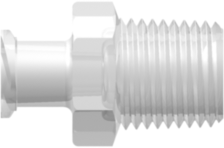 Female Luer Fitting Female Luer Thread Style to 1/8-27 NPT Thread, Animal-Free Natural Polypropylene