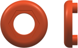 Other Fitting Color Coded Lock Ring (For use with FTLLB or FTLB panel mount fittings), Red Nylon