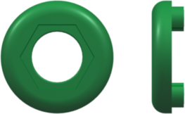 Other Fitting Color Coded Lock Ring (For use with FTLLB or FTLB panel mount fittings), Green Nylon