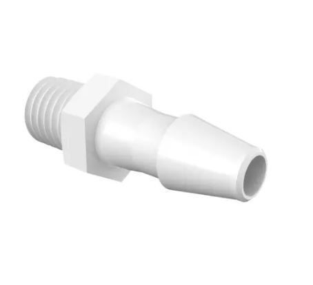 Adapter 1/4-28 UNF Thread x 5/32 Barb in Non-Animal Derived Polypropylene