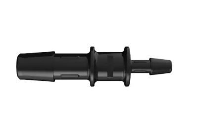 Reduction Coupler 5/16 to 5/32 Barb in Black Nylon