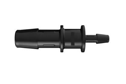 Reduction Coupler 3/8 ID x 5/32 ID in Black Nylon