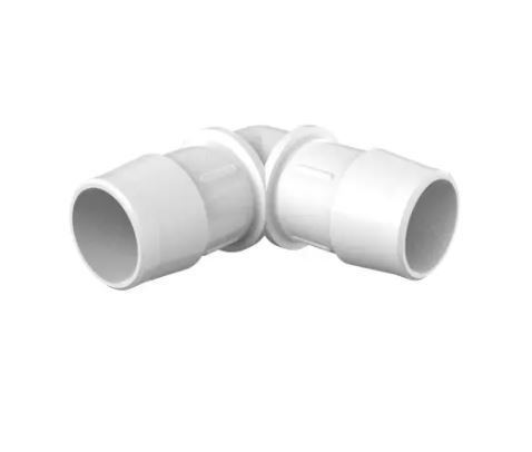 Elbow 1 Barb in White Polypropylene