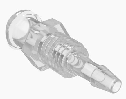 Female Luer panel mount 3/32 in Polypropylene