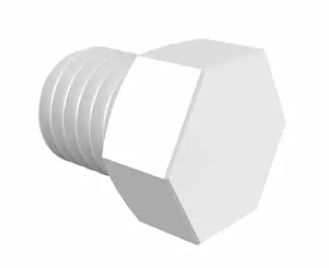 Plug 1/4-28 UNF Thread Natural Nylon