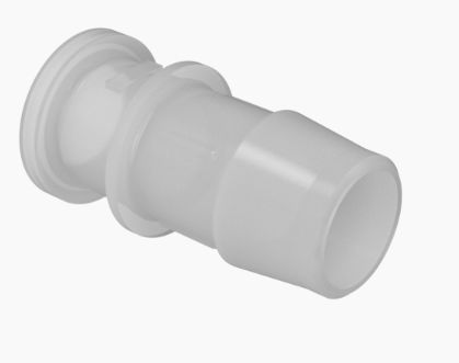 Cleanroom Mini Sanitary Flange x 3/4 Barb in Polypropylene - 5 PACK