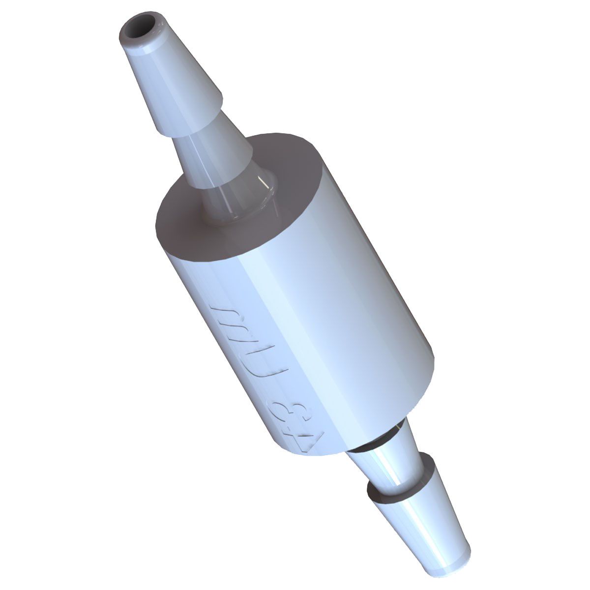 Inline-Miniatur-Einwegfilter, 43-Mikron-Edelstahlsieb (Dutch Weave Gewebe), 1/16 (1,6 mm) Schlauchanschluss, Polysulfon