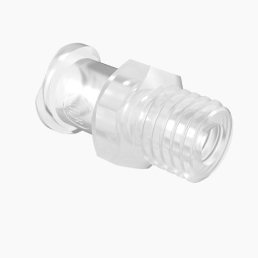 Female Luer to 1/4-28UNF in Non-Animal Derived Polypropylene Cleanroom Manufactured.