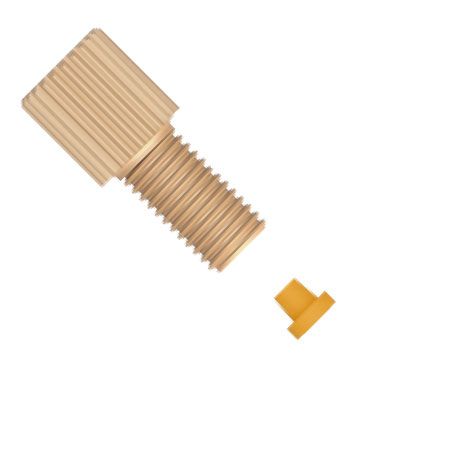 PEEK 1/4-28UNF Flangeless Fitting - 1,6mm OD Ferrule Set