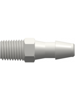 Threaded NPT Fitting 1/16-27 NPT Thread to Barb, 3/16