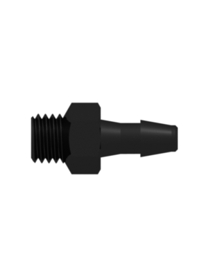 Threaded UNF Fitting 1/4-28 UNF Thread to Barb, 1/8