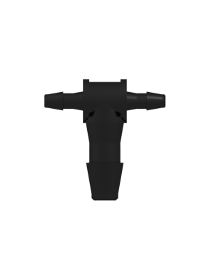 Tube to Tube Fitting Tee Reduction Tube Fitting with Barbs, 1/16