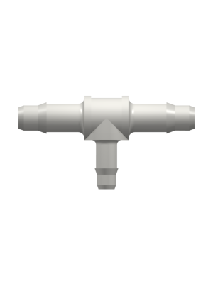Tube to Tube Fitting Tee Reduction Tube Fitting with Barbs, 1/8