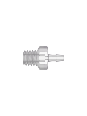 Threaded Fitting 10-32 Special Tapered Thread to Barb, 1/16