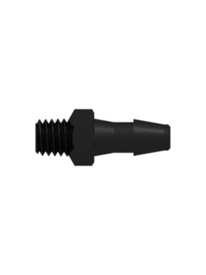 Threaded Fitting 10-32 Special Tapered Thread to Barb, 1/8