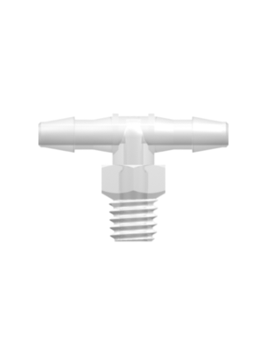 Threaded Fitting 10-32 Special Tapered Thread Tee to Barb, 3/32