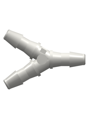 Tube to Tube Fitting Y Tube Fitting with Barbs, 1/8