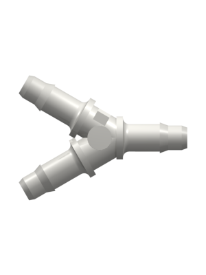 Tube to Tube Fitting Y Tube Fitting with Barbs, 1/8